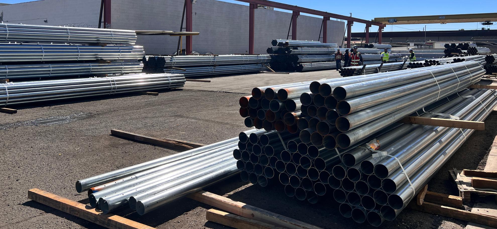 Unimacts manufactures steel tubing for solar farms.