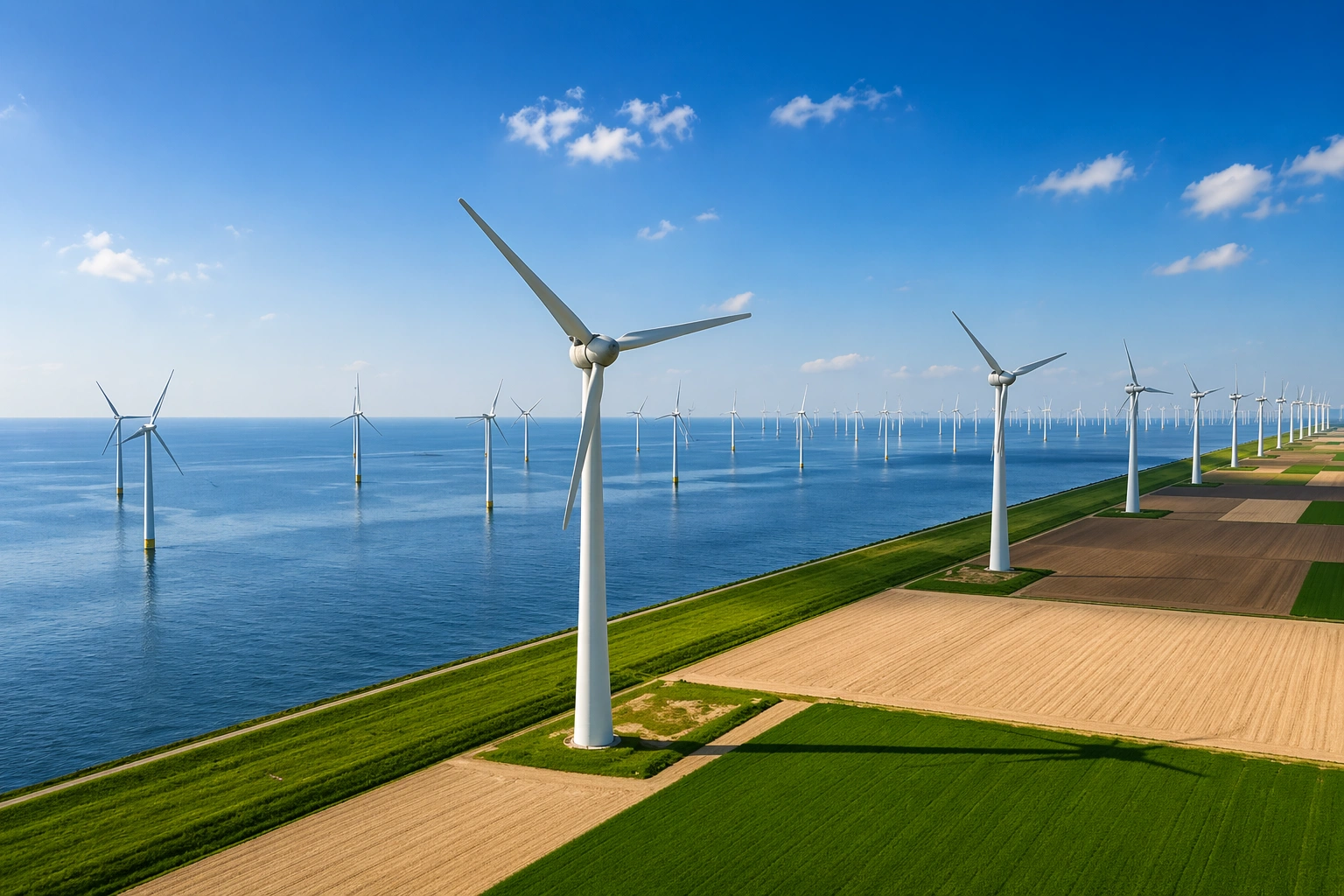 Onshore and Offshore wind turbines